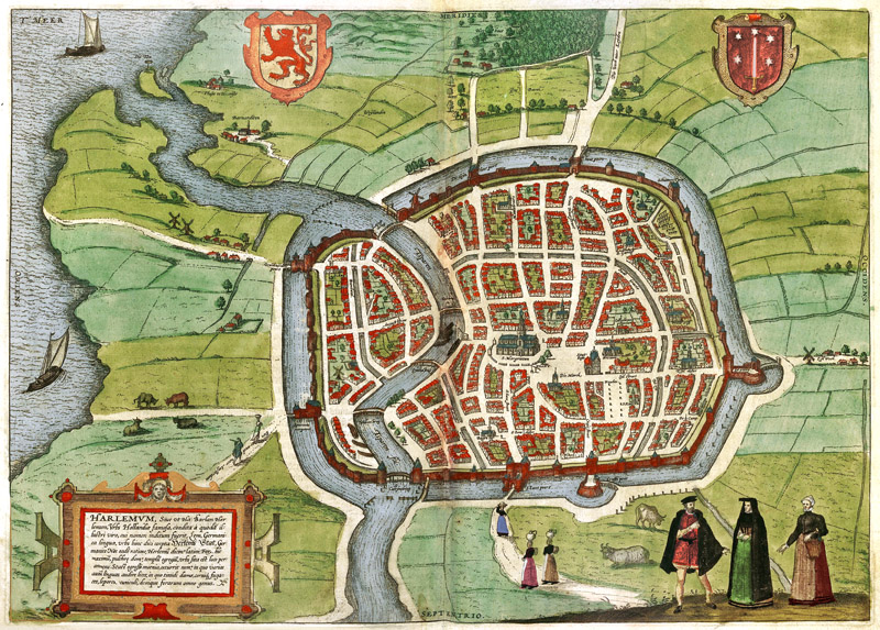 Haarlem 1575 Braun en Hogenberg